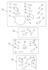 Service Kits Diagram and Parts List for RZT50 17BA5A7P709-17BA5A7P710-17BA5A7P712 Cub Cadet Lawn Tractor
